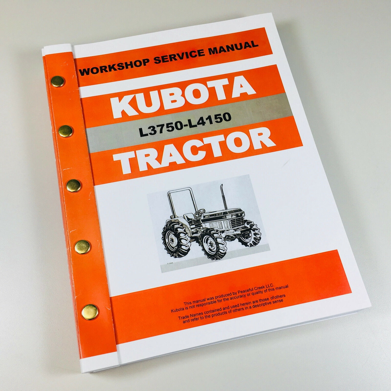 Kubota L3750 L4150 Tractor Service & Operators Manual – 729 Pages – Printed Shop Manual