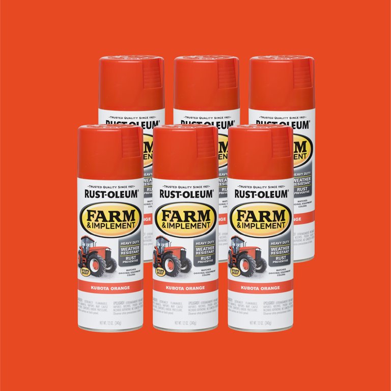 6 Pack, Kubota Orange, Rust-Oleum Specialty Farm & Implement Gloss
