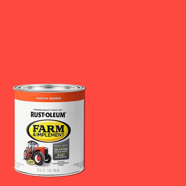 Kubota Orange, Rust-Oleum Specialty Gloss Farm and Implement Paint ...