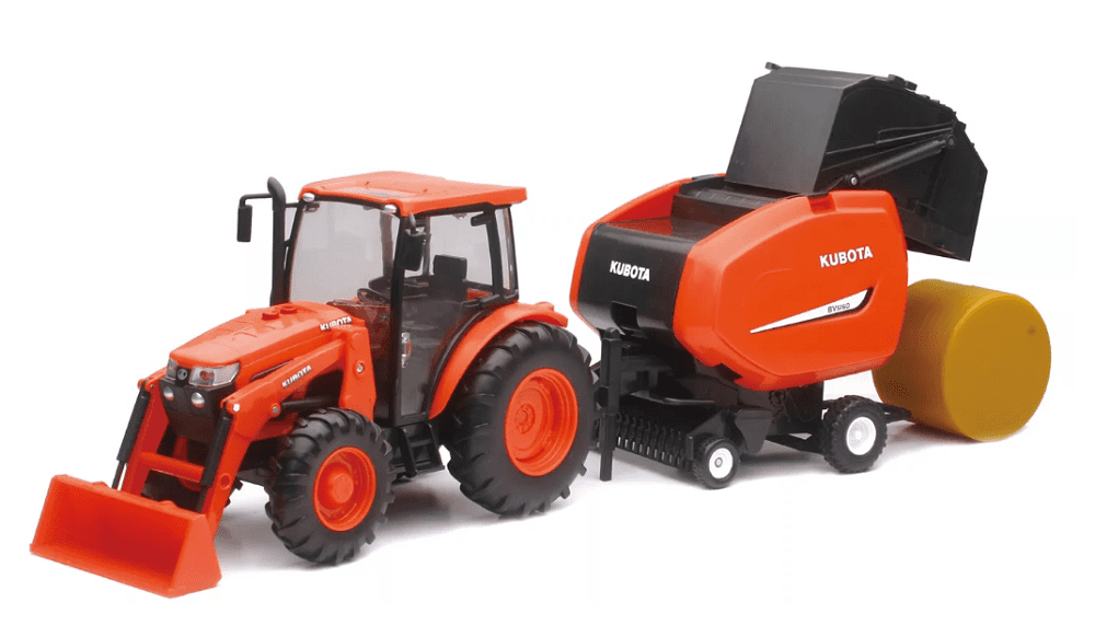 Kubota S S-33016 1:18 Light & Sound Kubota M5-111 Tractor Hay Baler Toy