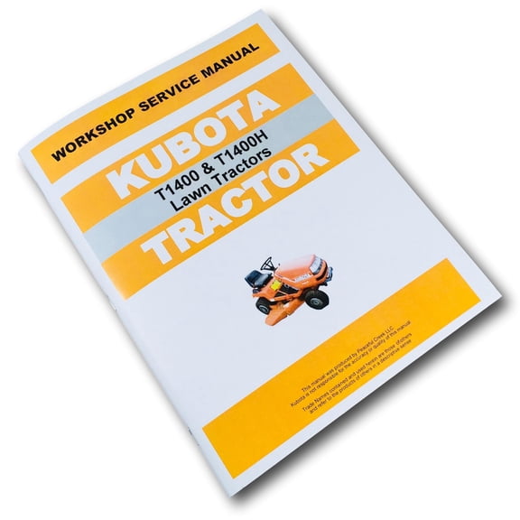Kubota T1400 T1400H Lawn Tractor Workshop Service Manual Shop Repair Book