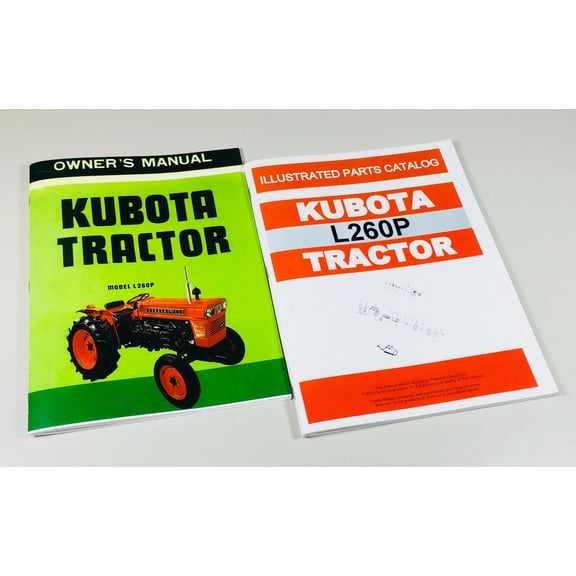 Kubota Tractor Model L 260P Operators Manual Parts Catalog Set L260P L260 260