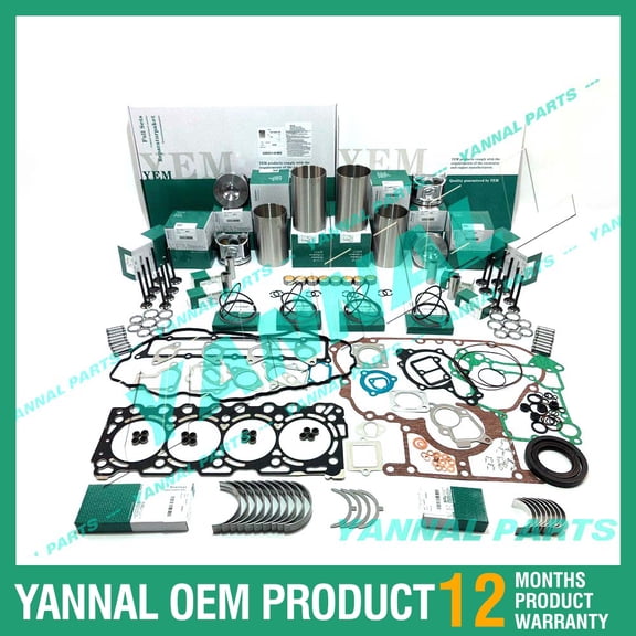 Kubota V3307 Engine Rebuild Kit For M6040 Tractor S630 S650 Bobcat Skid loader