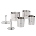 thumbnail image 1 of Kuchenprofi Stainless Steel 6-Piece Food Mold Forming Rings with Tamper/Pushers, Silver, 1 of 8