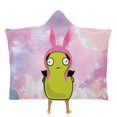 thumbnail image 1 of Kuchi Kopi Bob's Burgers Soft Wearable Blanket Hoodie Hooded Blanket Warm Decor Gift For Kids Adult For Sofa Bed Office, 1 of 7
