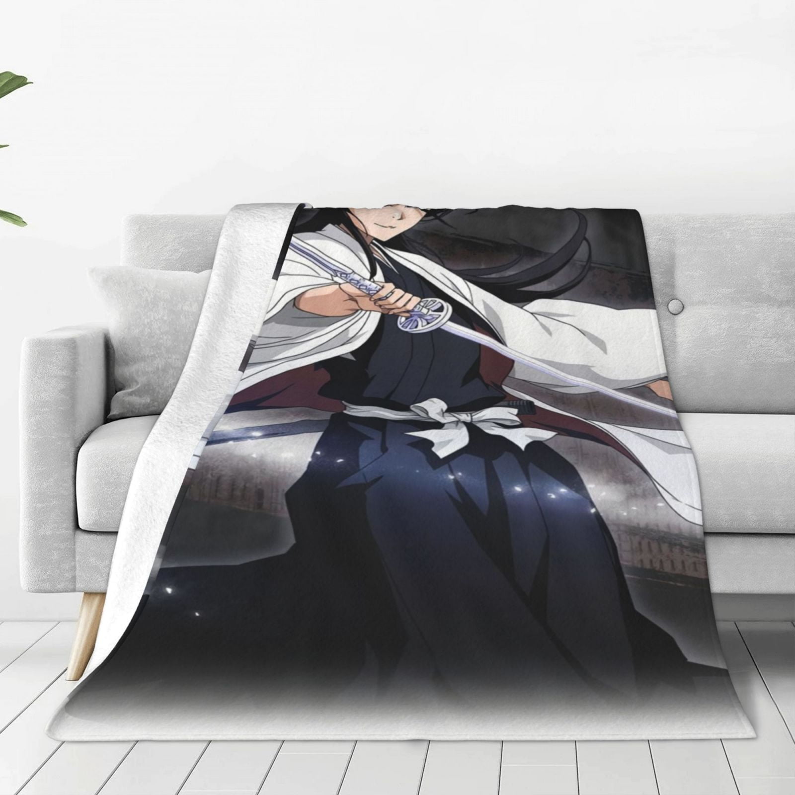 Kuchiki Rukia anime Soft Cozy Fleece Throw Blanket Plush Lightweight