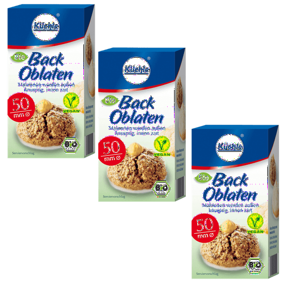 Kuchle Back-Oblaten oblaten round wafers for baking 3 x 50mm ORGANIC