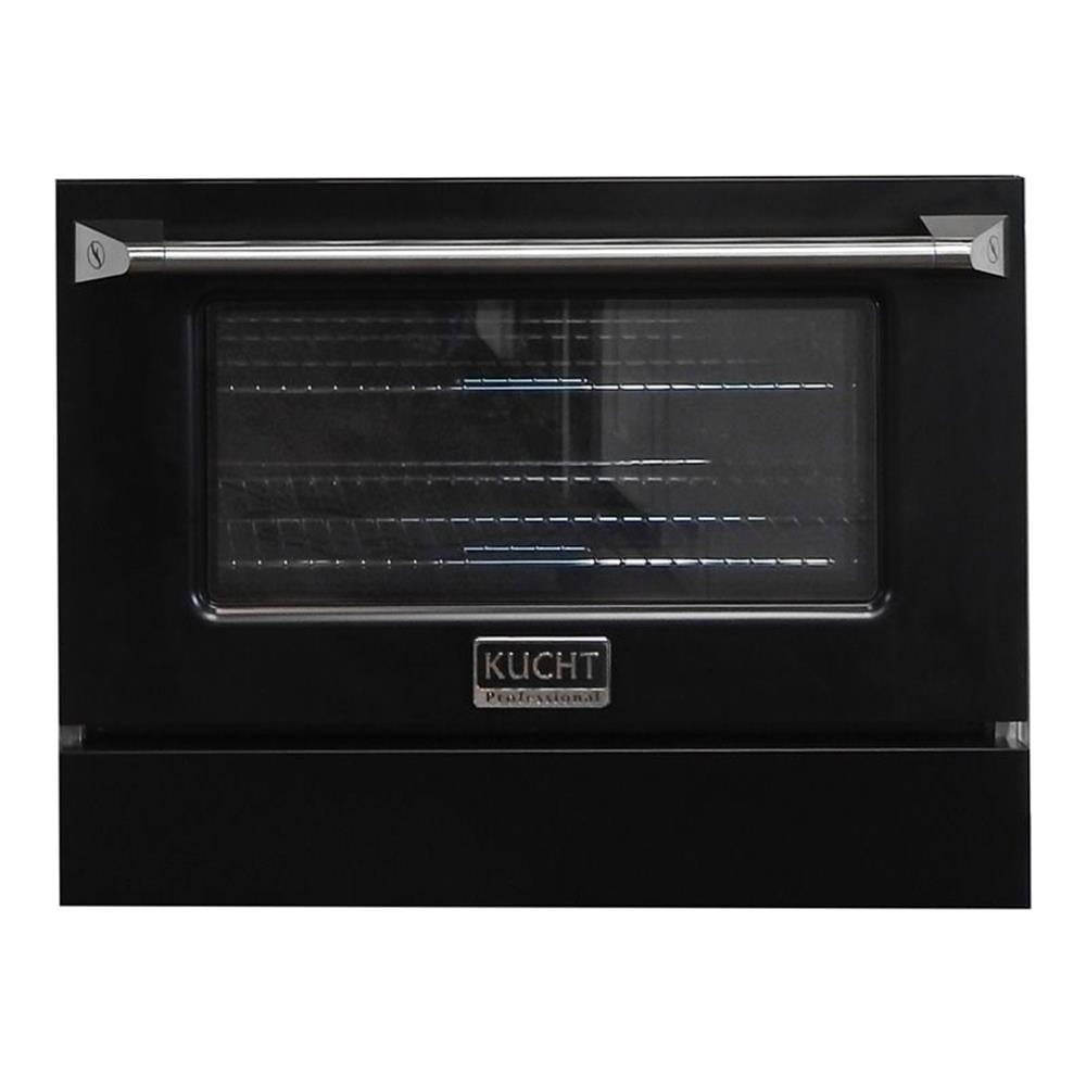 Kucht 36" Stainless Steel Oven Door/Kick Plate Accessory for KNG361 in Black