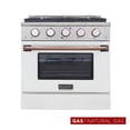 thumbnail image 1 of Kucht Professional 30" Stainless Steel Natural Gas Range in Rose Gold/Silver, 1 of 9