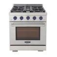 thumbnail image 1 of Kucht Professional 30" Stainless Steel Propane Gas Range in Royal Blue/Silver, 1 of 10