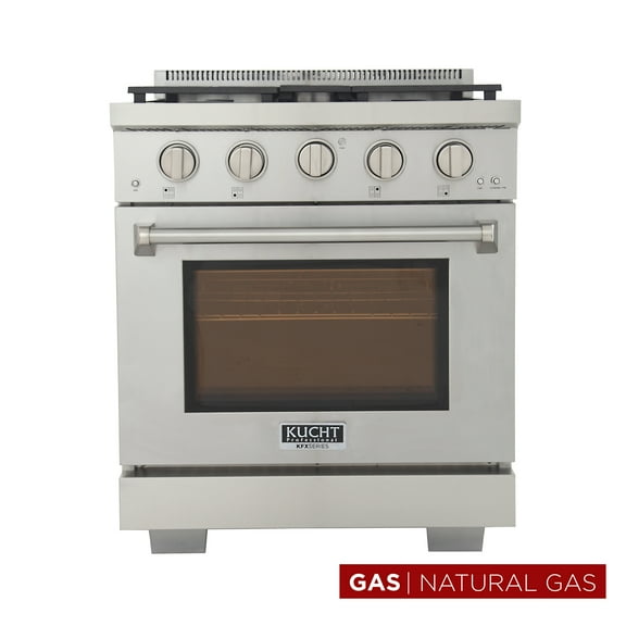 Professional 30-in Natural Gas Range in Stainless Steel with True Simmer Burners