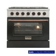 thumbnail image 1 of Kucht Professional 36" Stainless Steel Propane Gas Range in Silver/Rose Gold, 1 of 8
