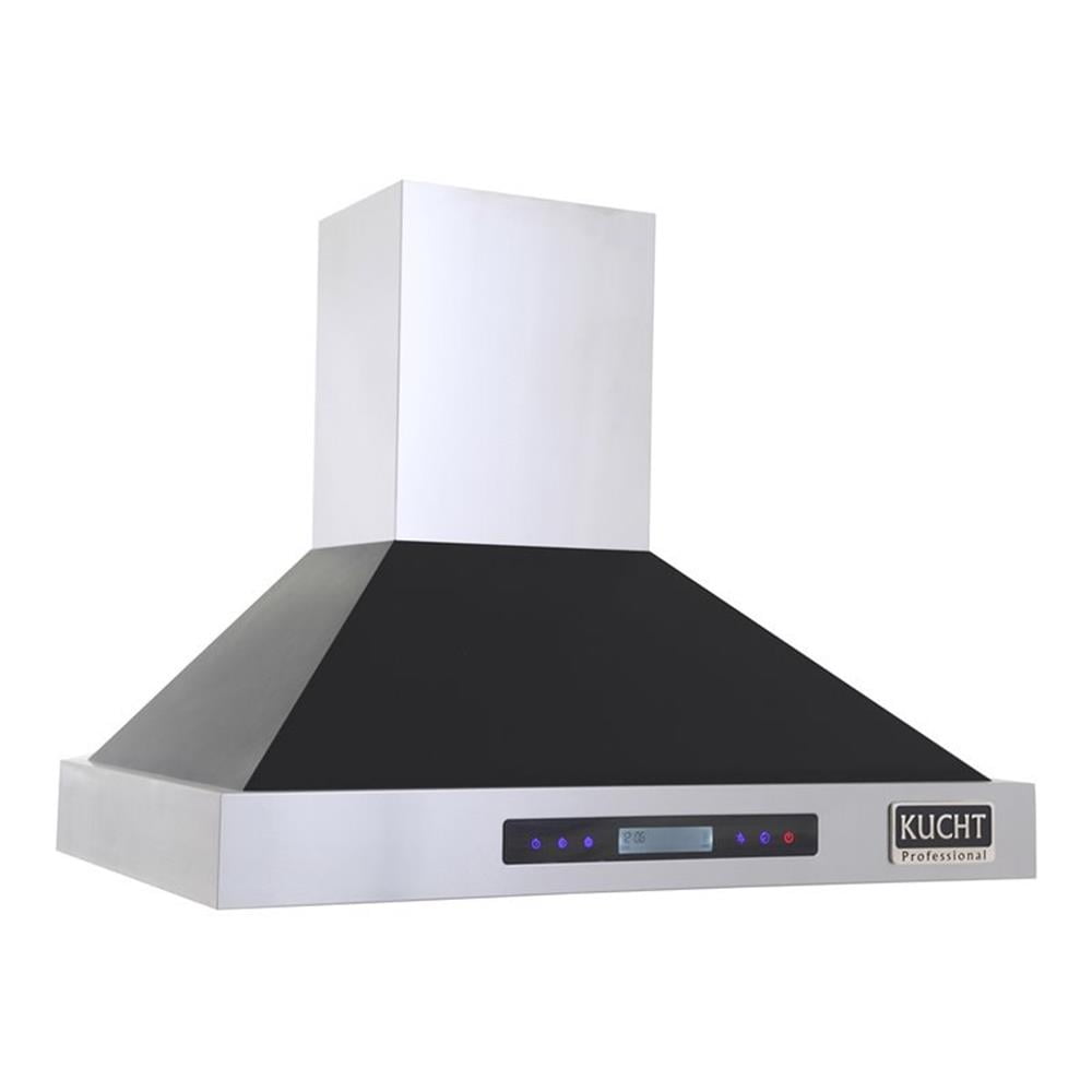 Kucht Professional 36" Stainless Steel Wall Mounted Range Hood in Black