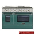 thumbnail image 1 of Kucht Professional 48" Stainless Steel Natural Gas Range in Silver/Green, 1 of 19