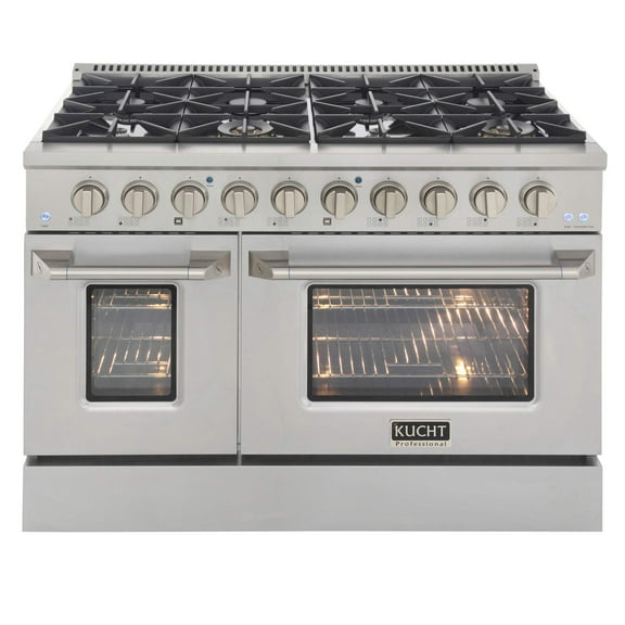 Kucht Professional 48" Stainless Steel Natural Gas Range in Silver