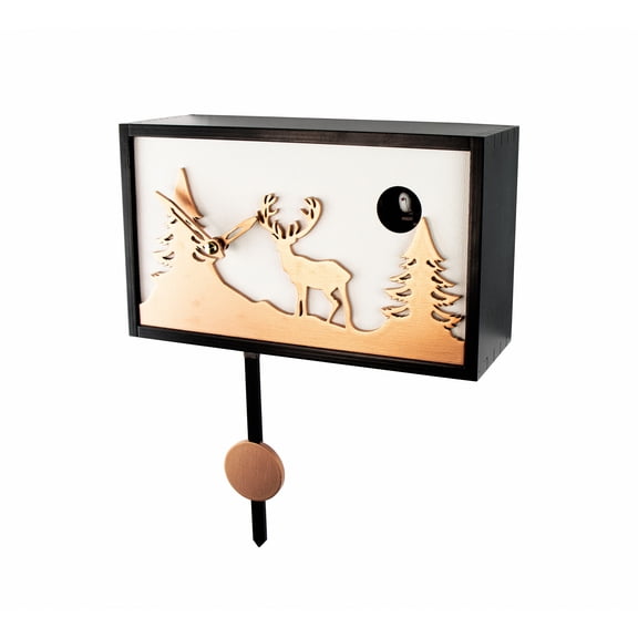 KuckuFrame Quartz Cuckoo Clock Wall Clock and Table Clock with Music