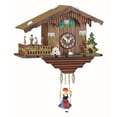 thumbnail image 1 of Kuckulino Black Forest Clock Swiss House with quartz movement and cuckoo chime, turning dancers  TU 2019 SQ, 1 of 1