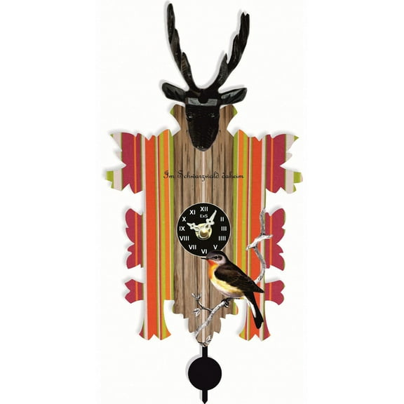 Kuckulino Black Forest Clock with quartz movement and cuckoo chime
