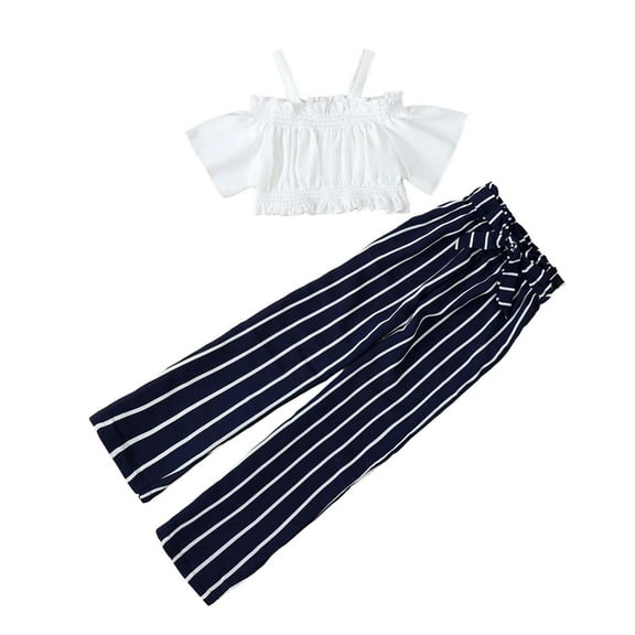 Kucnuzki 10T Little Girl Spring Summer Outfits Pants Sets ins Stylish Long Sleeve Classic Knotting Design Pull-over Camouflage Prints Pants 2PCS Set Black