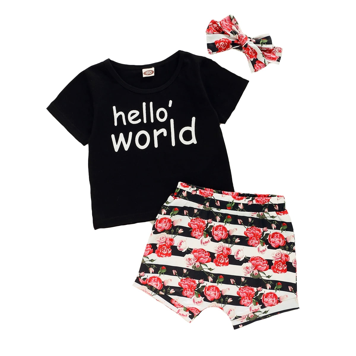 Kucnuzki 18 Months Baby Girl Summer Outfits Shorts Sets 24 Months Short