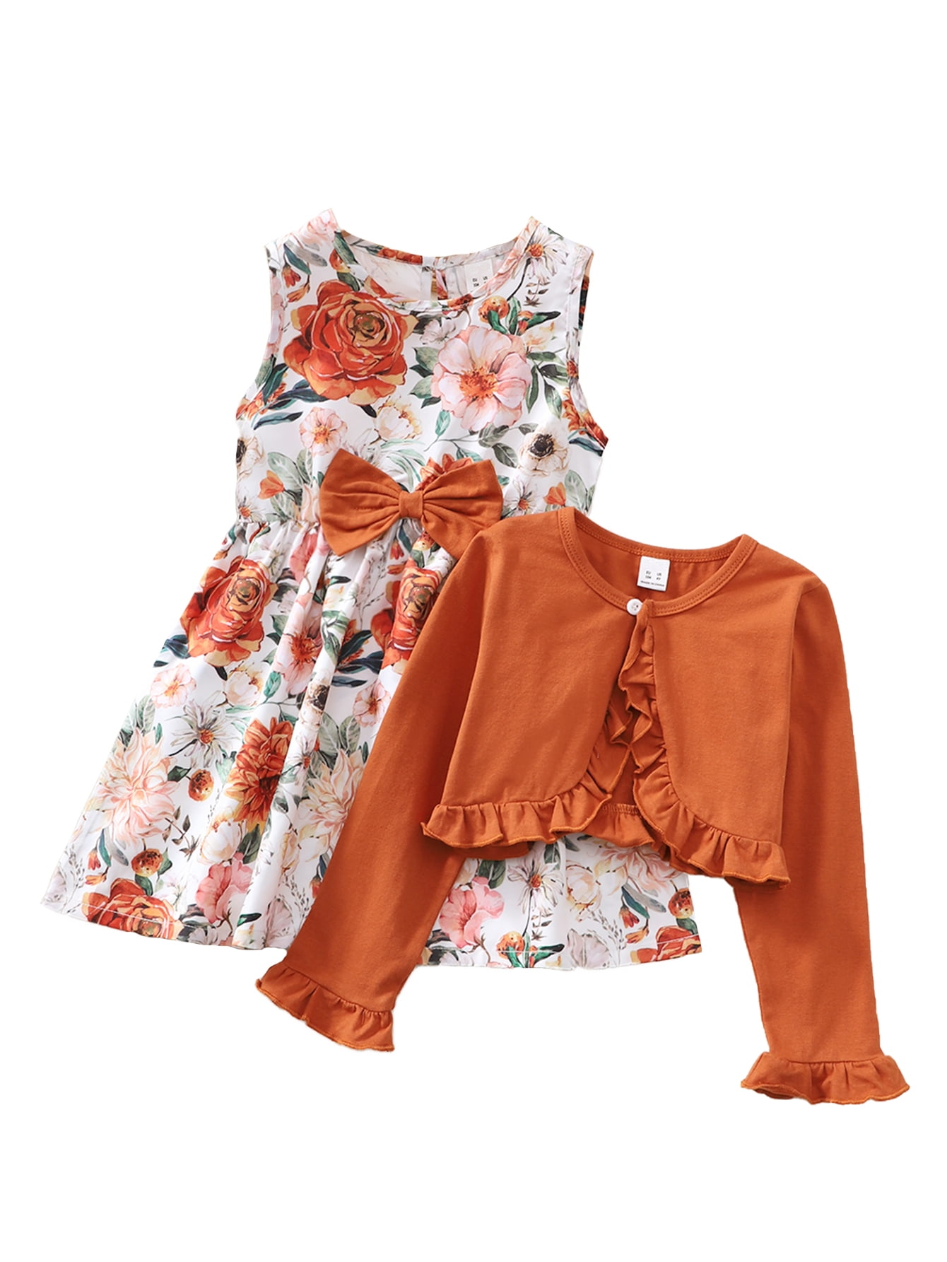 Kucnuzki 4T Toddler Baby Girl Winter Dress Set 5T Toddler Girl Long