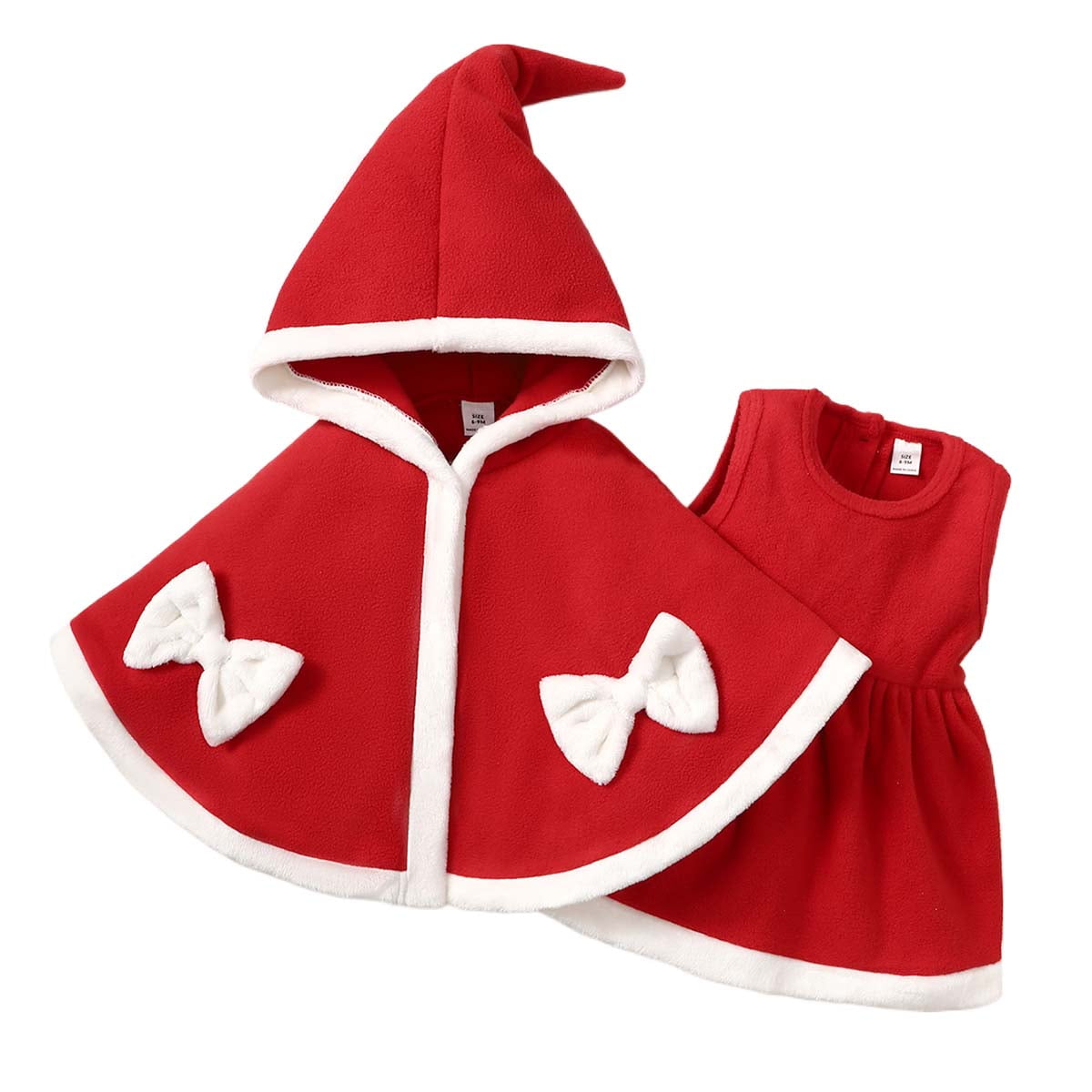 Kucnuzki Infant Baby Girl Clothes 12 Months Fall Winter Dress 18 Months Sleeveless Christmas