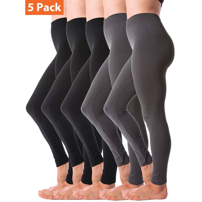 Buy 6 Pack Seamless Fleece Lined Leggings for Women - Winter
