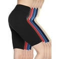 thumbnail image 1 of Kuda Moda 5 Pack Women 3 inch High Waist Biker Shorts Bike Short Ultra Soft Yoga Sports Athletic Leggings Pants, 1 of 7