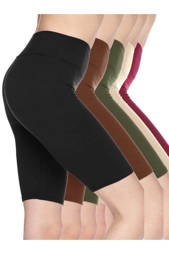 5 Pack Women 3 inch High Waist Biker Shorts Bike Short Ultra Soft Yoga Sports Athletic Leggings Pants