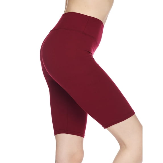 Kuda Moda Women 3 inch High Waist Bike Short Biker Shorts Ultra Soft Peach Skin Yoga Sports Legging Pants