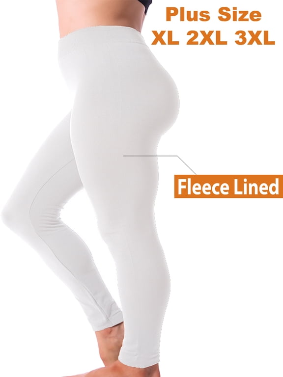 Women Fleece Lined Warm Full Length Legging Thermal Pants One Size Plus 1X/2X/3X