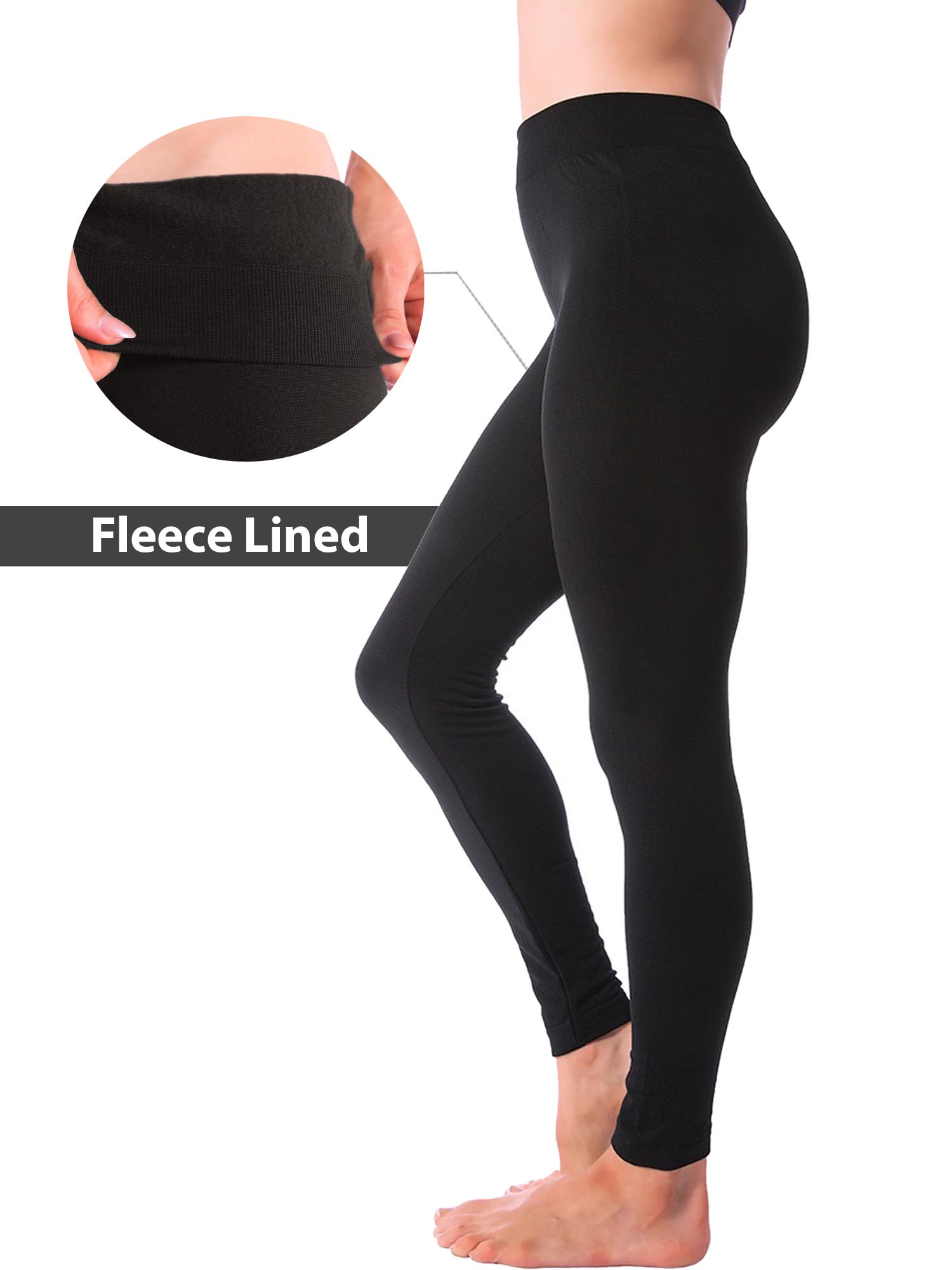 Kuda Moda Women's Winter Fleece Lined Thermal Leggings photo 1
