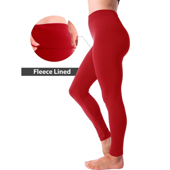 Kuda Moda Women Winter Warm Fleece Lined Thick Brushed Full Length Leggings Thermal Legging Pants