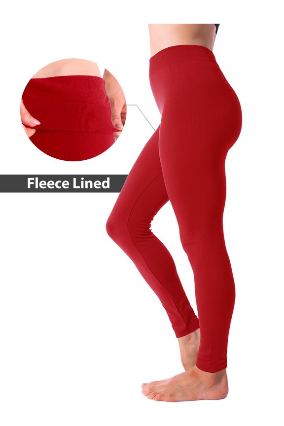 Women Winter Warm Fleece Lined Thick Brushed Full Length Leggings Thermal Legging Pants
