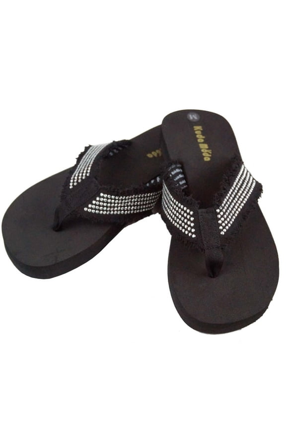 Women's Fashion Strap Casual Thongs Flat Flip Flop Light Weight Sparkling Sandal Flip Flops Slipper