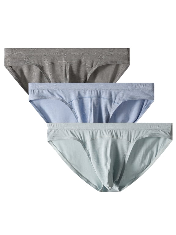 Men's Bikini Underwear,Soft Comfortable,Breathable & Cool,3‑Pack,Size L