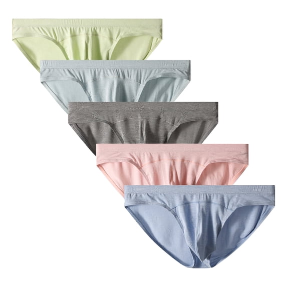 Kudavo Men's Bikini Underwear,Soft Comfortable,Breathable & Cool,5‑Pack,Size S