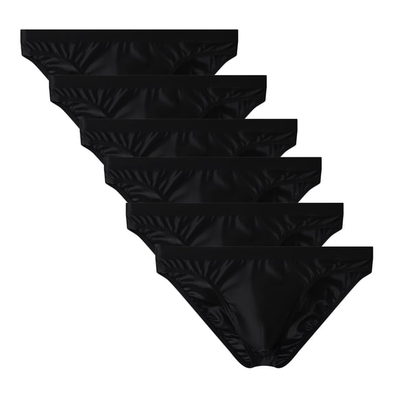 Kudavo Men's Bikini Underwear - 6 Pack Ice Silk Briefs