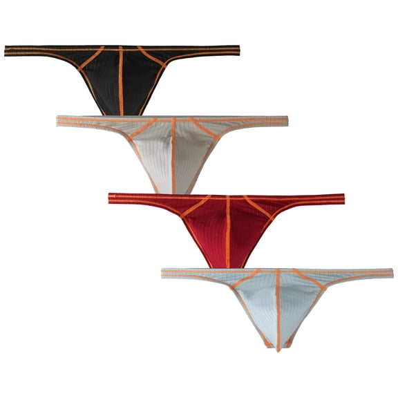 Kudavo Men's Cotton G‑String Thong Underwear,Soft Stretch,All‑Day Comfort Size L