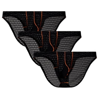 Kudavo Men's Mesh Briefs Underwear,Low RiseUnderwear Soft Lightweight Underpants