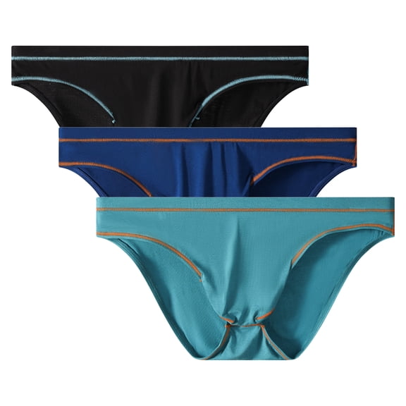 Kudavo Men's Underwear 3-Pack Classic LowRise Stretchy Hip Briefs Bikini
