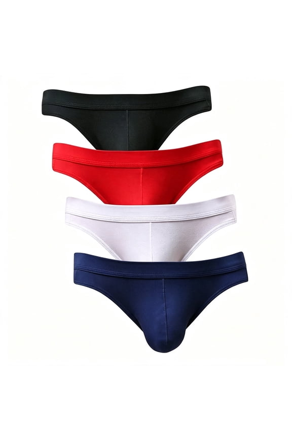 Men’s Underwear Tech Comfort Performance Low Rise Briefs,Underpants,4-pack