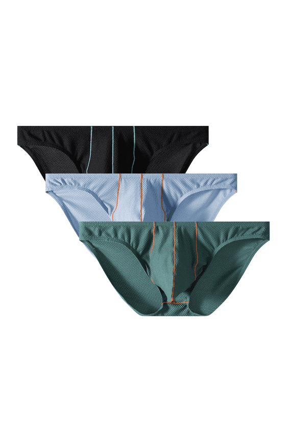 Mens Bikini Briefs Mesh Underwear Briefs Breathable Low Rise Underpants