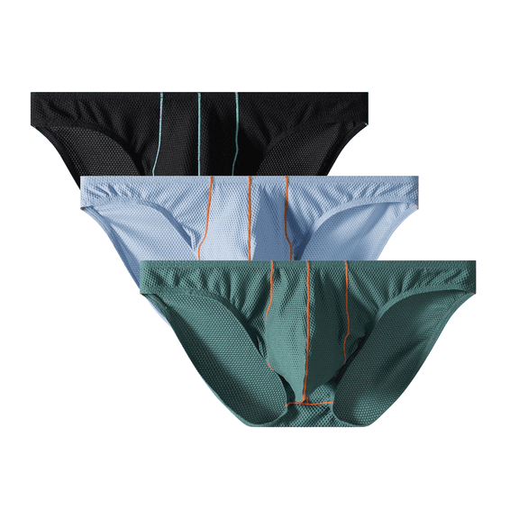Kudavo Mens Bikini Briefs Mesh Underwear Briefs Breathable Low Rise Underpants