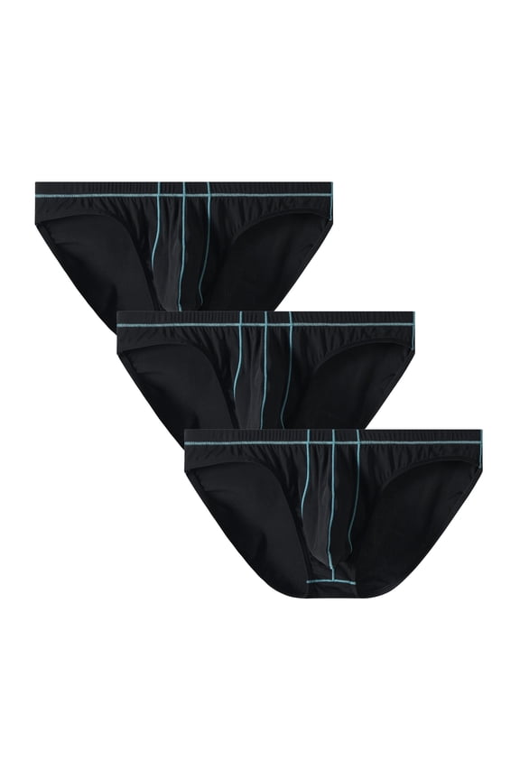 Mens Bikini Underwear Comfortable And Soft Low RiseBriefs Underpants 3-Pack