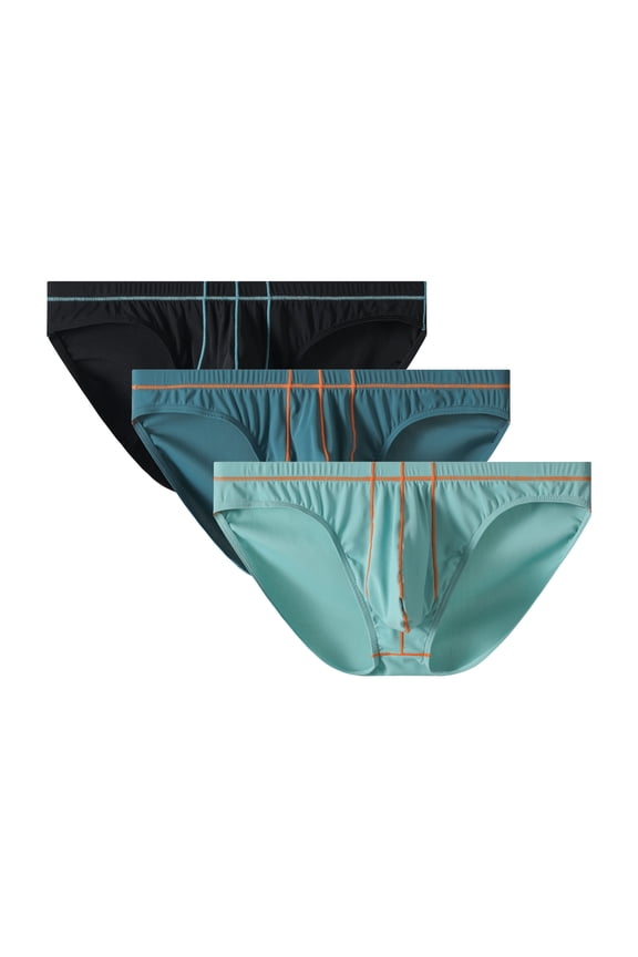 Mens Bikini Underwear Comfortable And Soft Low RiseBriefs Underpants 3-Pack