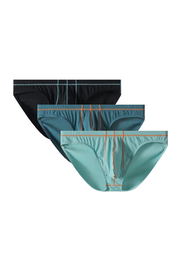 Mens Bikini Underwear Comfortable And Soft Low RiseBriefs Underpants 3-Pack