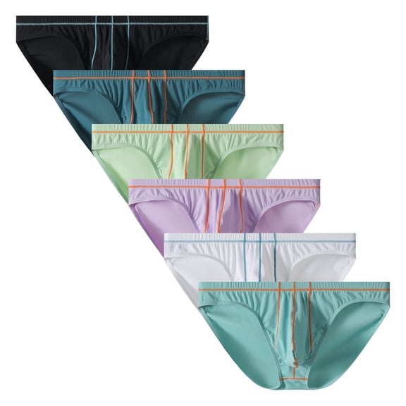 Kudavo Mens Bikini Underwear Comfortable And Soft Low RiseBriefs Underpants 6-Pack