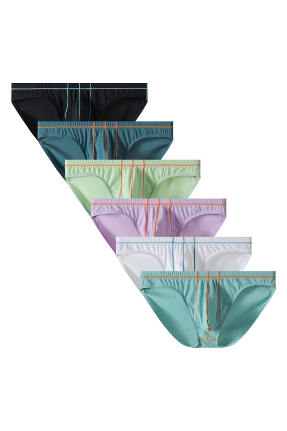 Mens Bikini Underwear Comfortable And Soft Low RiseBriefs Underpants 6-Pack