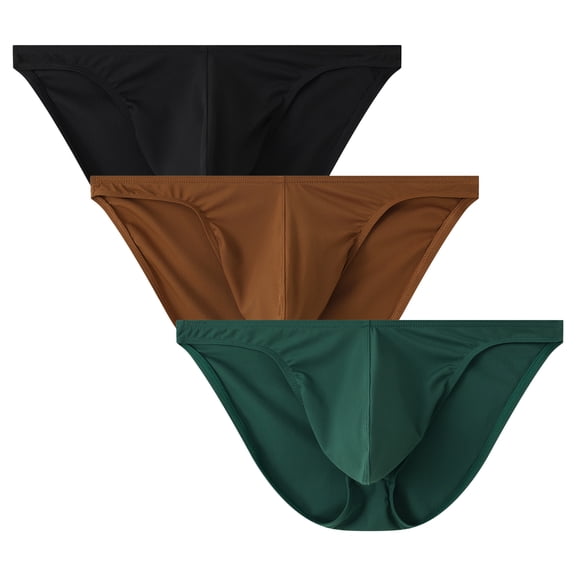 Kudavo Mens Bikini Underwear Low Rise Briefs Microfiber Underpants 3-Pack